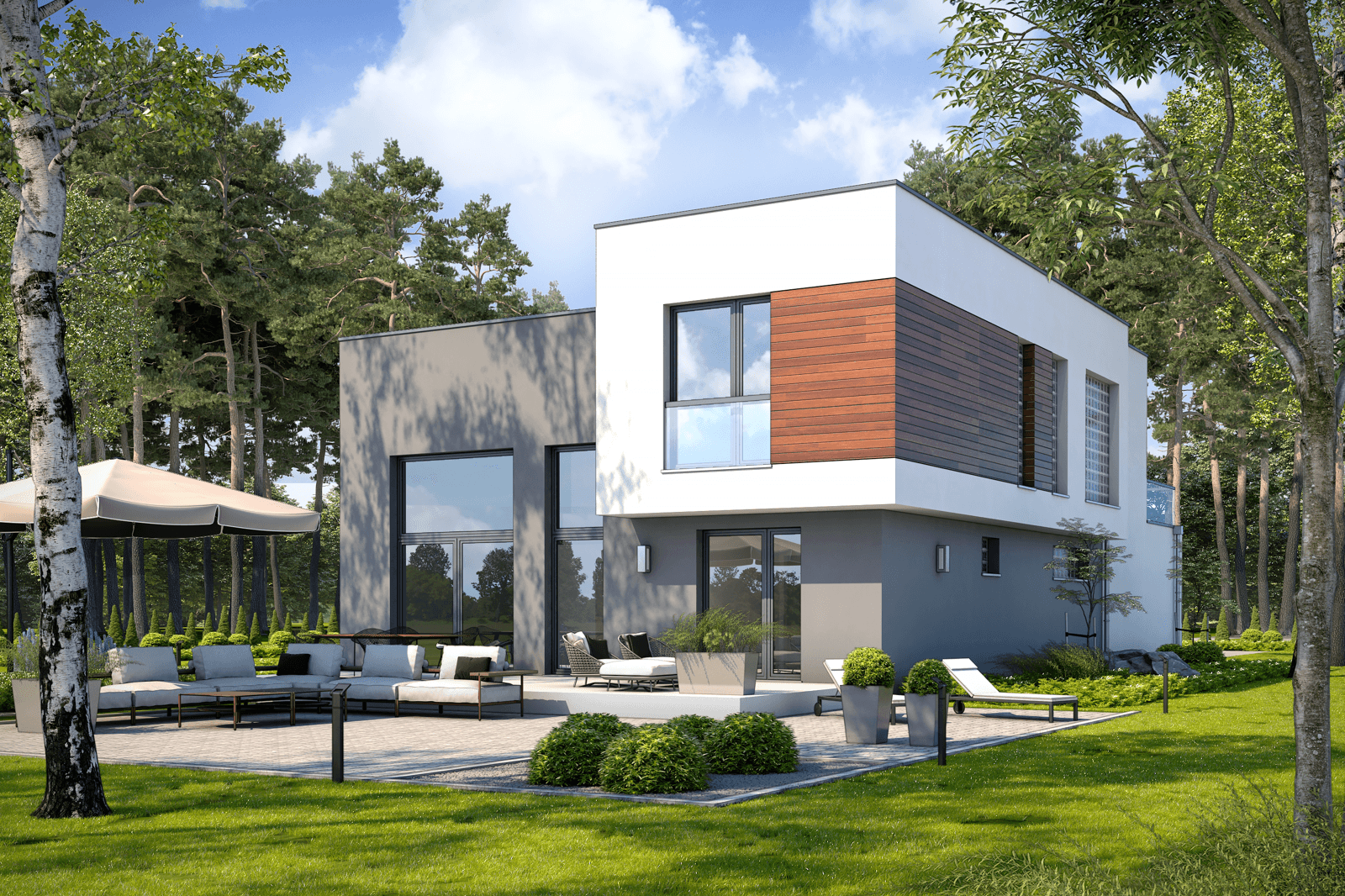 Wizualizacja projektu domu Wyrazisty D46