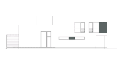 Elewacja tylna projektu domu Zorganizowany D14