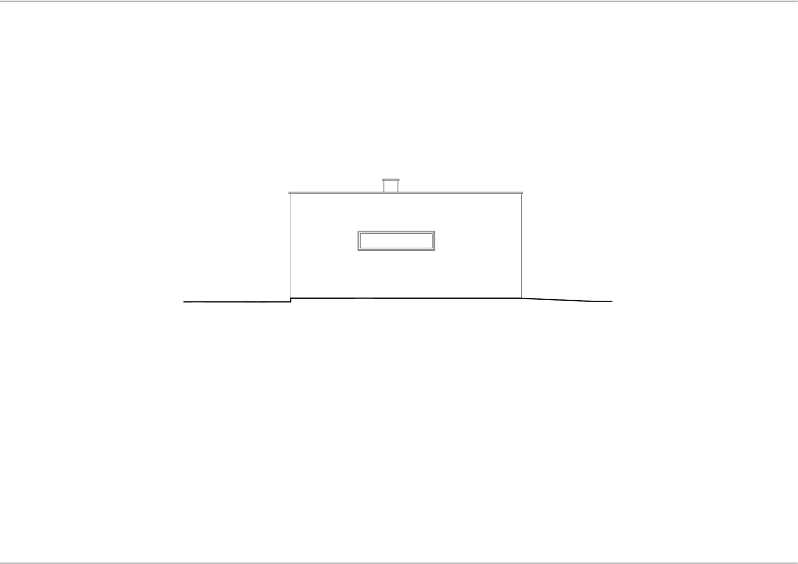 Elewacja lewa projektu garażu BK-1