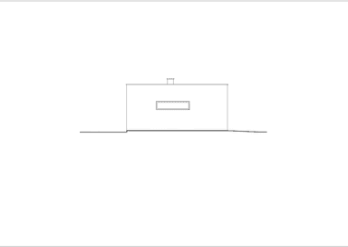 Elewacja lewa projektu garażu BK-1