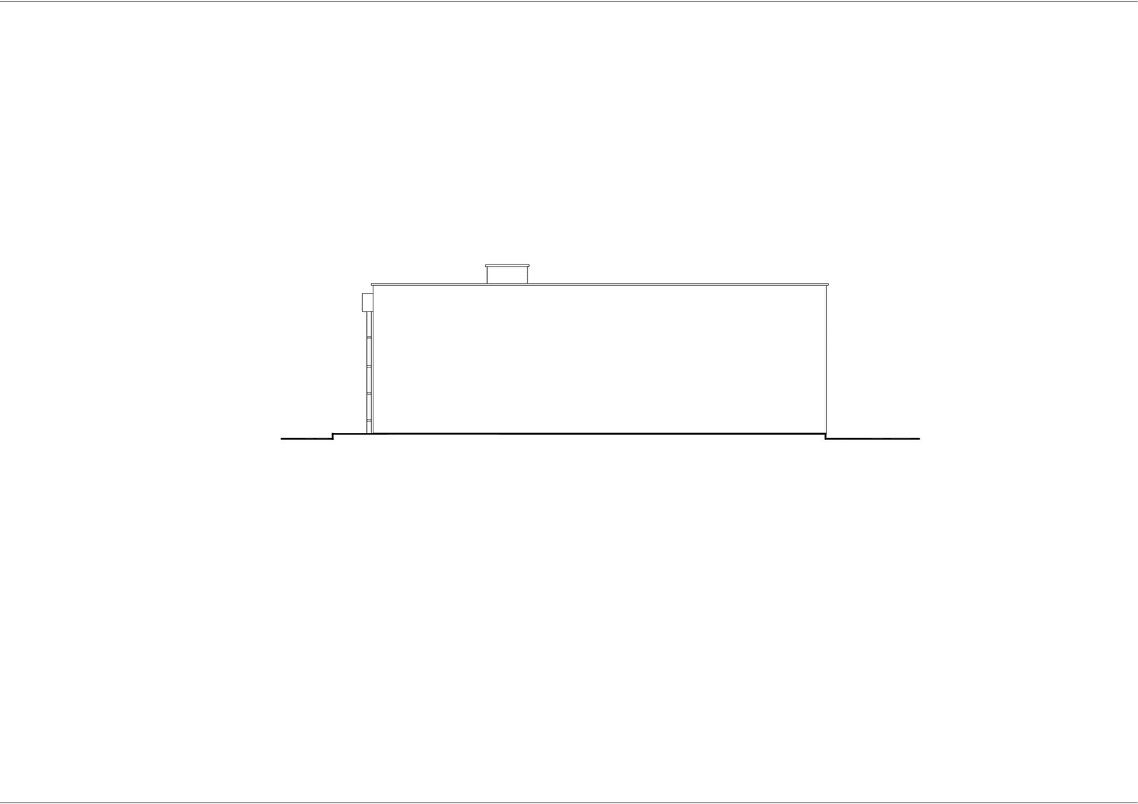 Elewacja tylna projektu garażu BK-1