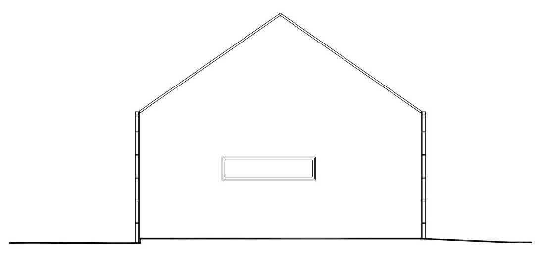 Elewacja lewa projektu garażu BK-10