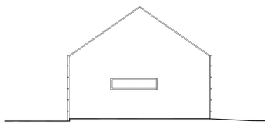 Elewacja lewa projektu garażu BK-10