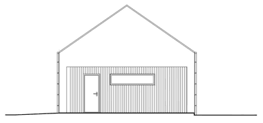 Elewacja prawa projektu garażu BK-10