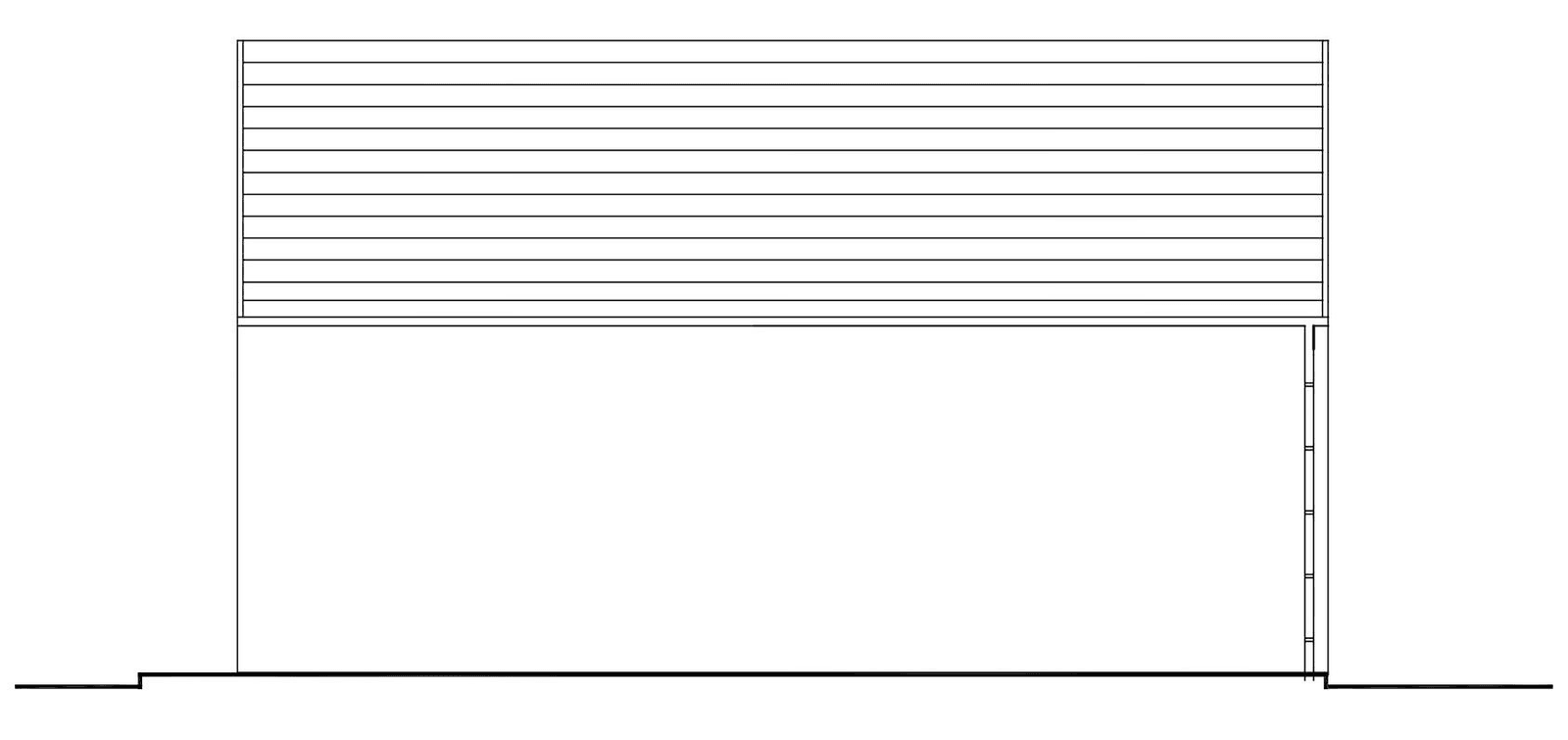 Elewacja tylna projektu garażu BK-10
