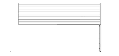 Elewacja tylna projektu garażu BK-10