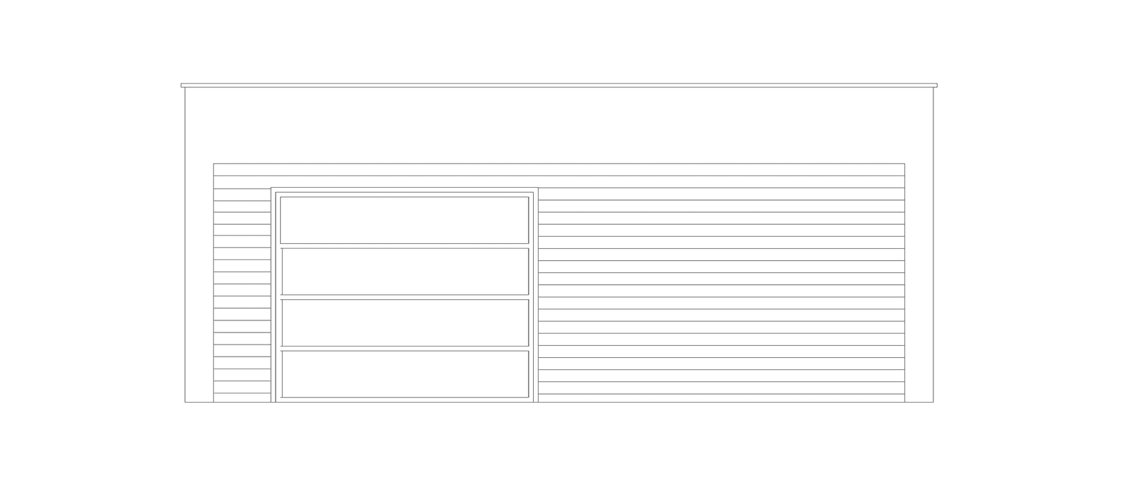 Elewacja frontowa projektu garażu BK-2