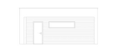 Elewacja prawa w projekcie garażu BK-2