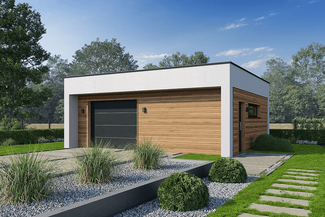 Wizualizacja projektu garażu BK-2