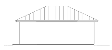 Elewacja tylna w projekcie garażu BK-3