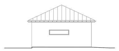 Elewacja lewa w projekcie garażu BK-3