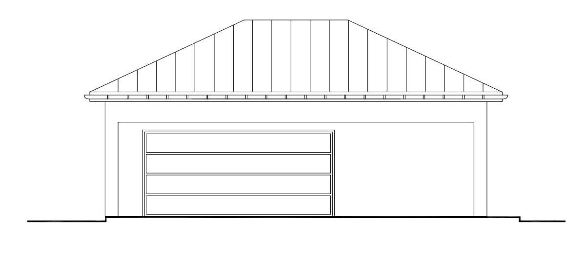 Elewacja frontowa projektu garażu BK-3