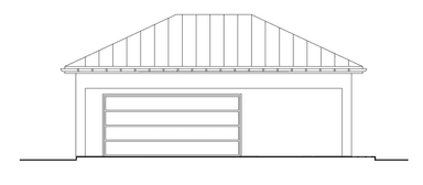 Elewacja frontowa projektu garażu BK-3