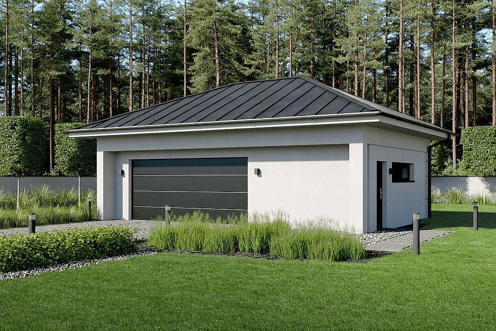 Wizualizacja garażu dwustanowiskowego BK-3