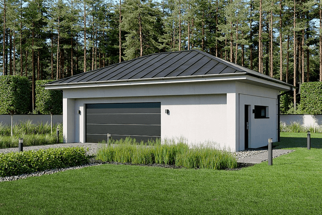 Wizualizacja garażu dwustanowiskowego BK-3