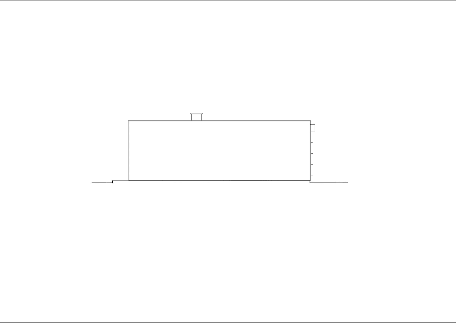 Elewacja tylna projektu garażu BK-5