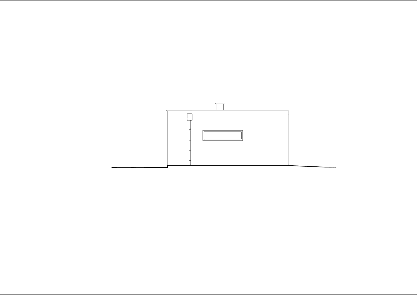 Elewacja lewa projektu garażu BK-5