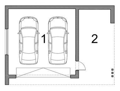 Rzut projektu garażu BK-5