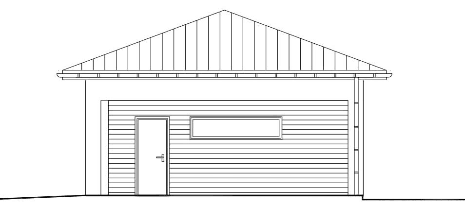 Elewacja prawa garażu BK-6