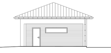 Elewacja prawa garażu BK-6