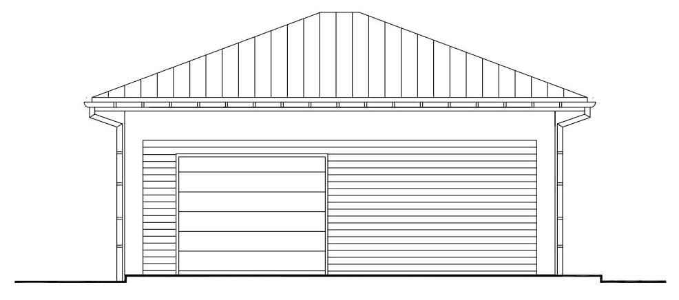 Elewacja frontowa projektu garażu BK-6