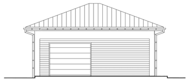 Elewacja frontowa projektu garażu BK-6