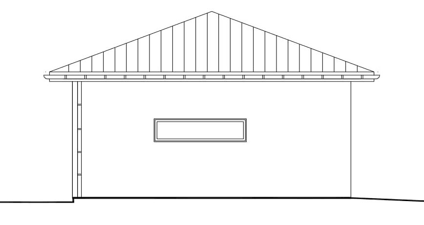 Elewacja lewa projektu garażu BK-6