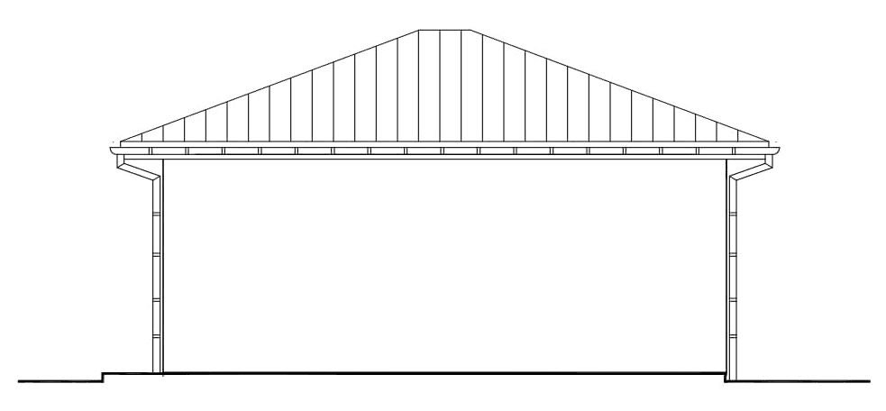 Elewacja tylna garażu BK-6