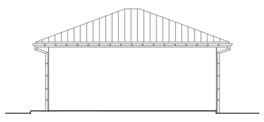 Elewacja tylna garażu BK-6