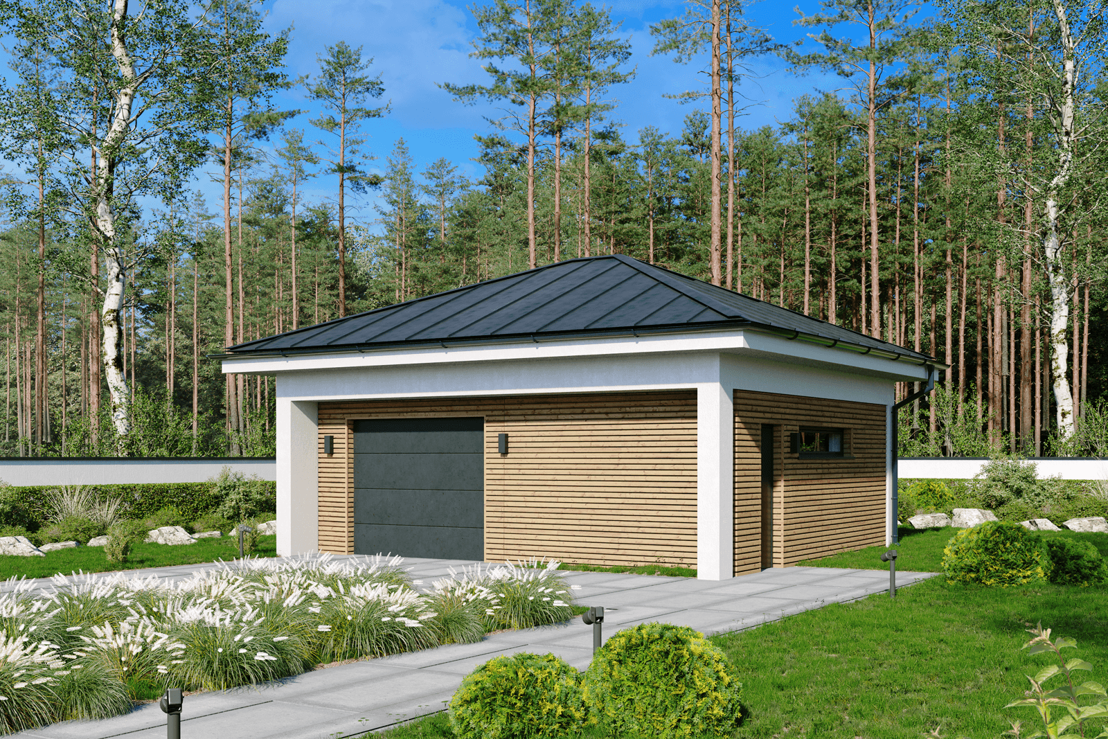Wizualizacja projektu garażu BK-6