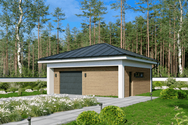 Wizualizacja projektu garażu BK-6