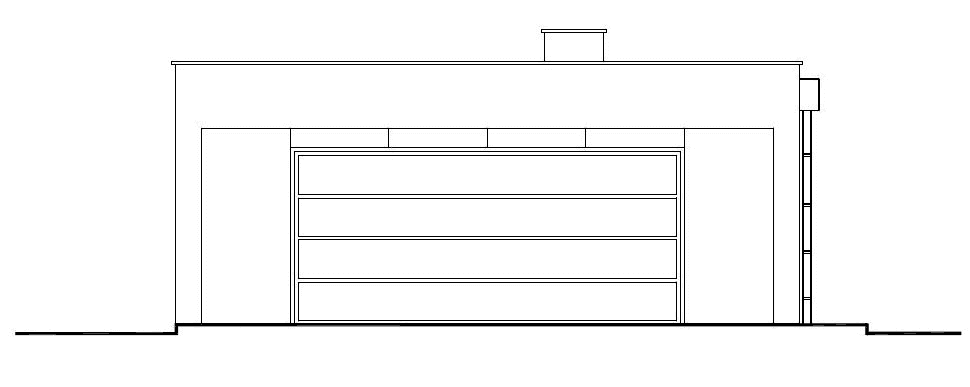 Elewacja frontowa projektu garażu BK-8