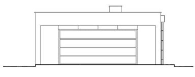 Elewacja frontowa projektu garażu BK-8