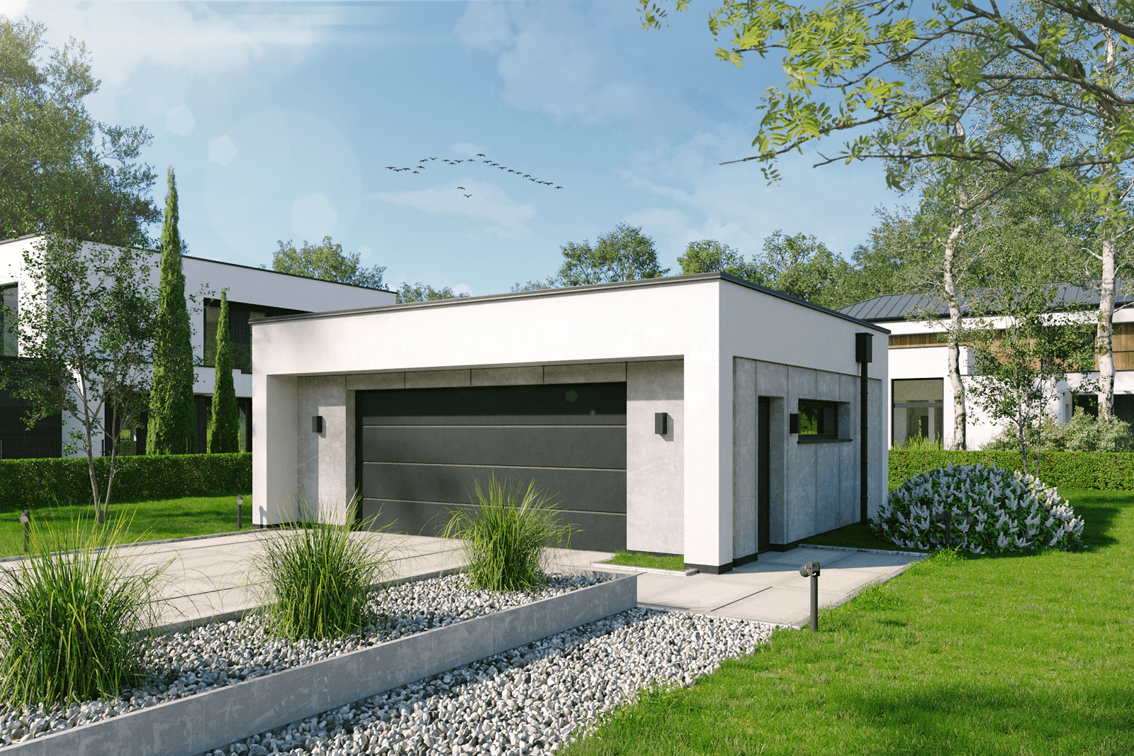 Wizualizacja projektu garażu BK-8