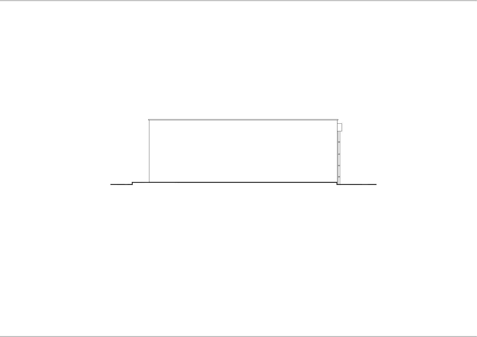 Elewacja tylna projektu garażu BK-9