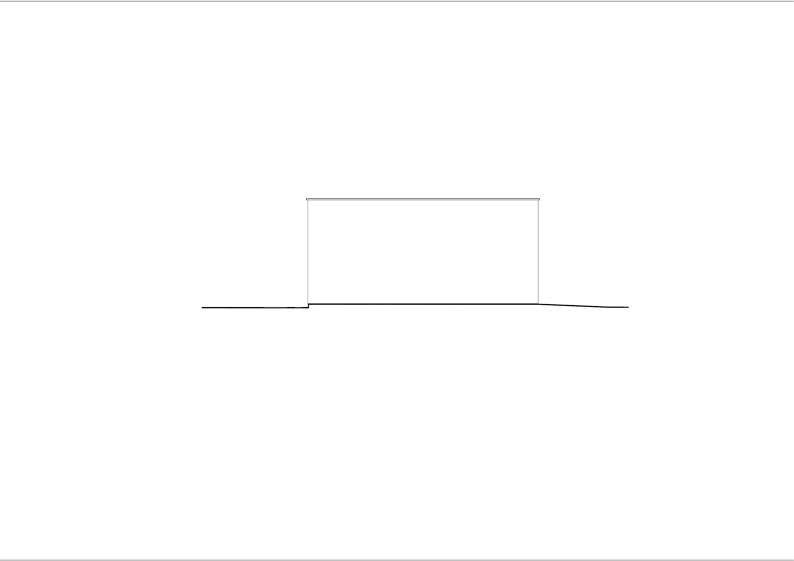 Elewacja lewa projektu garażu BK-9