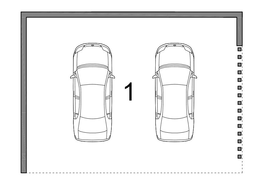 Rzut wiaty garażowej BK-9