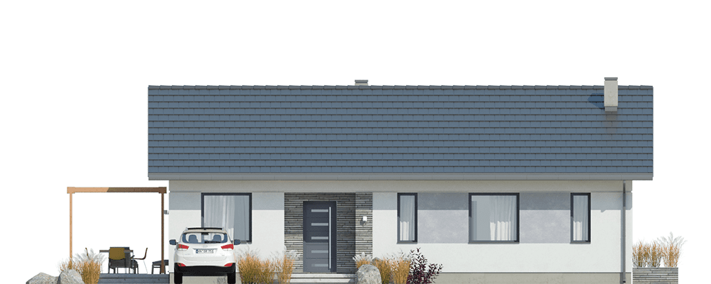 elewacja frontowa domu jednorodzinnego Basicus I