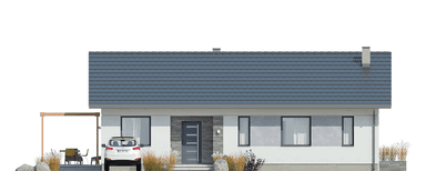 elewacja frontowa domu jednorodzinnego Basicus I