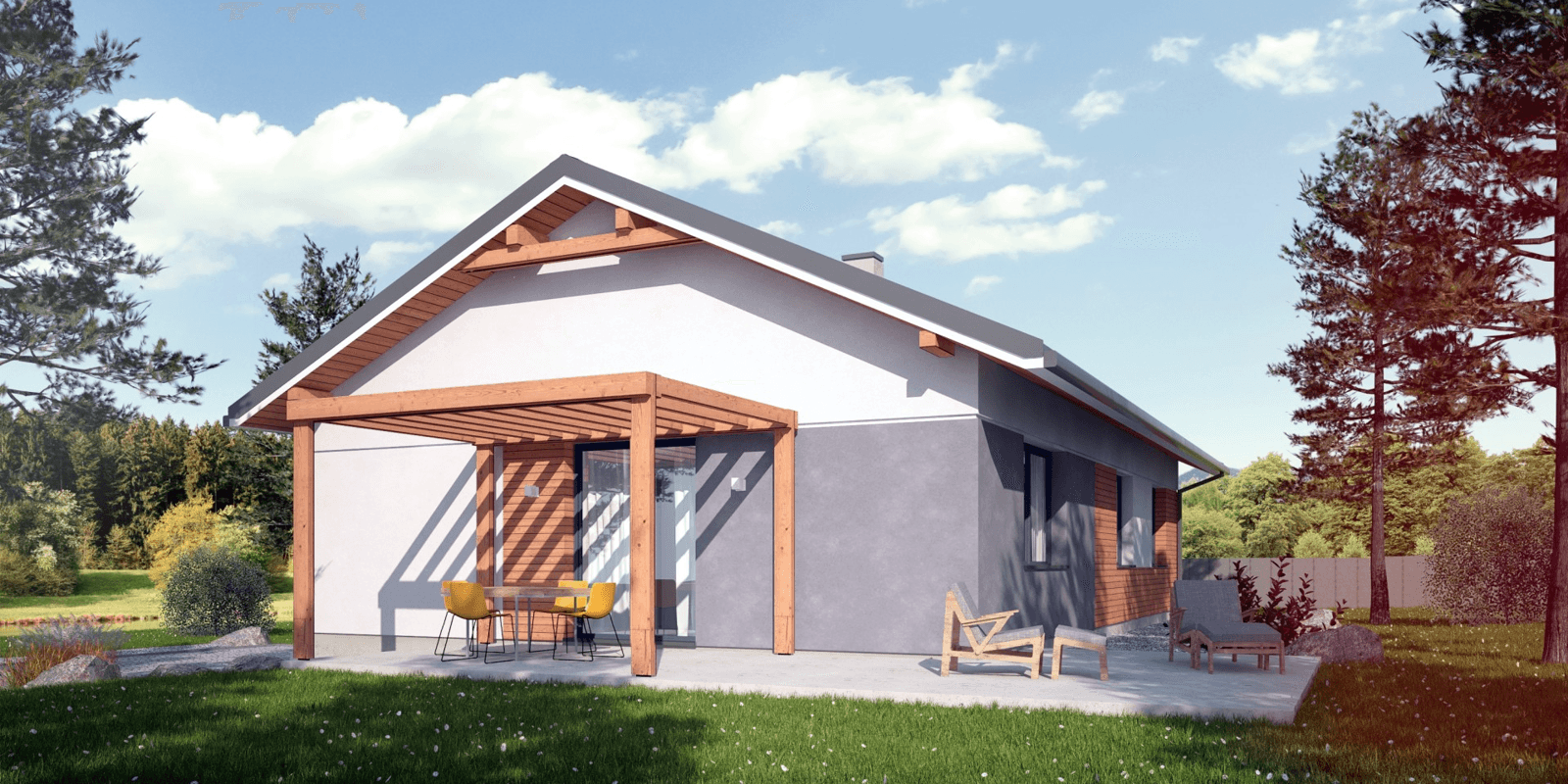 Wizualizacja domu jednorodzinnego Basicus I