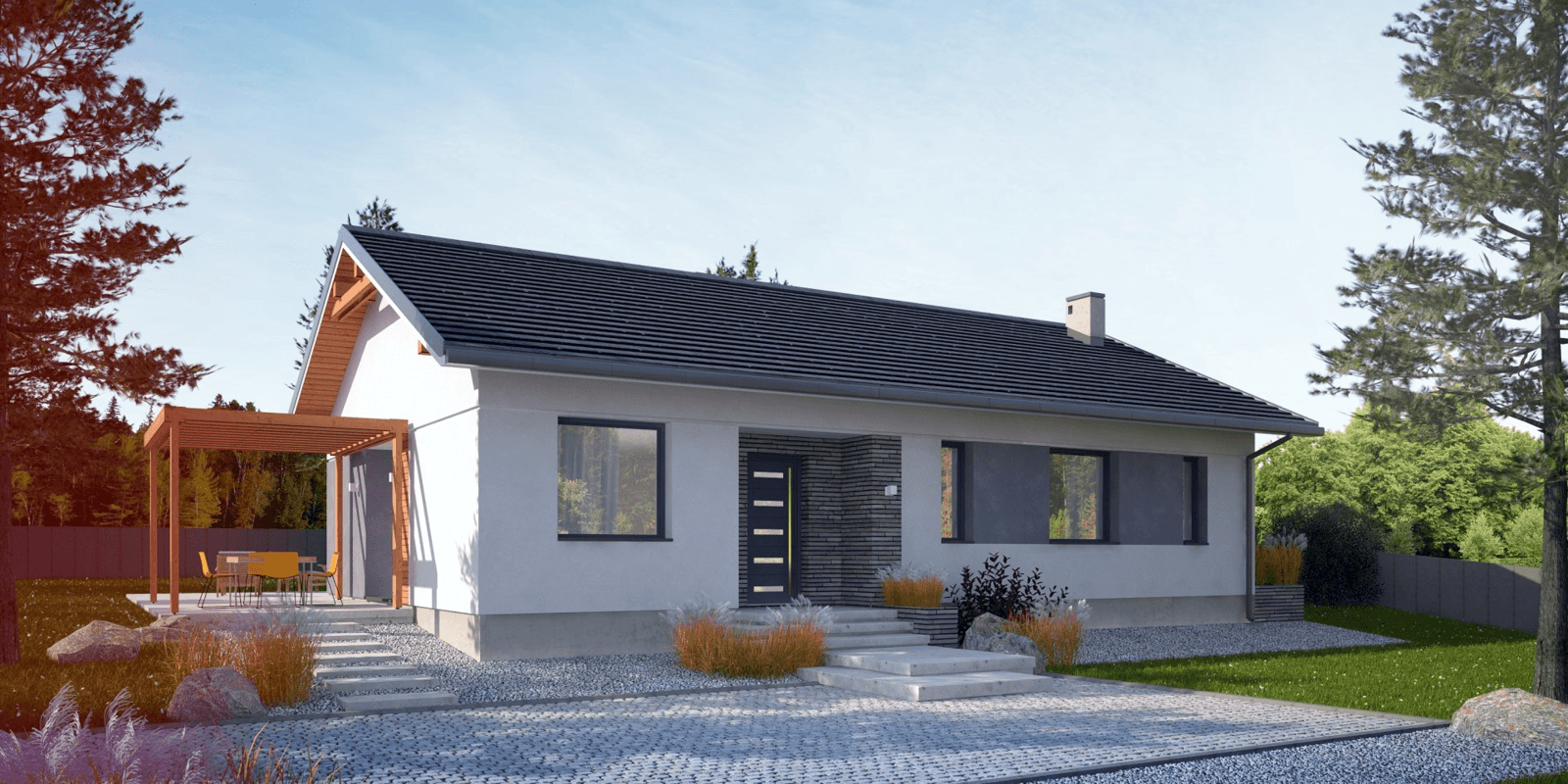 Wizualizacja domu jednorodzinnego Basicus I