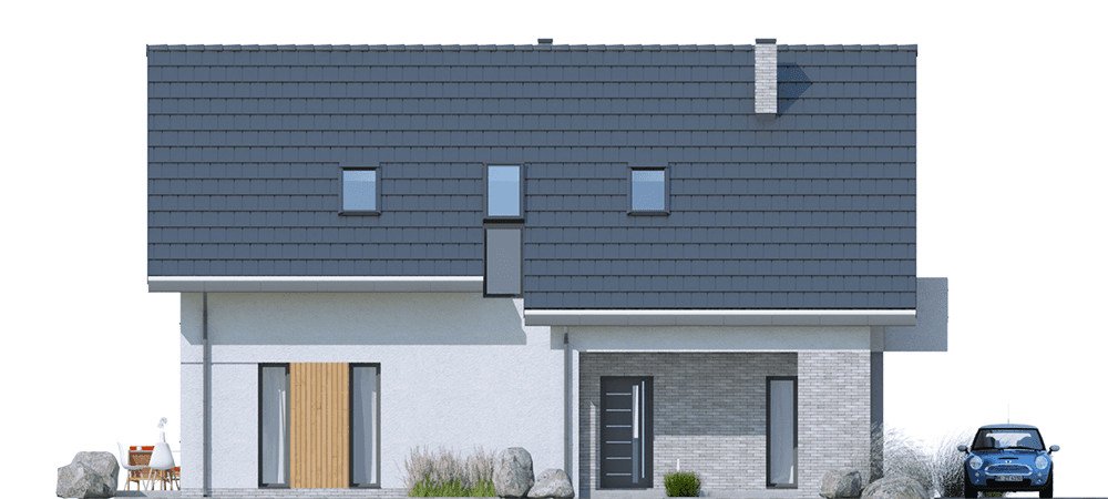 elewacja frontowa domu jednorodzinnego Caprinus I