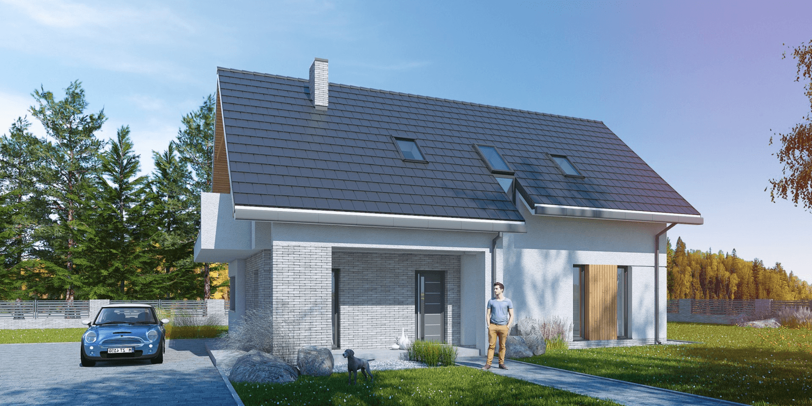 Wizualizacja domu jednorodzinnego Caprinus I