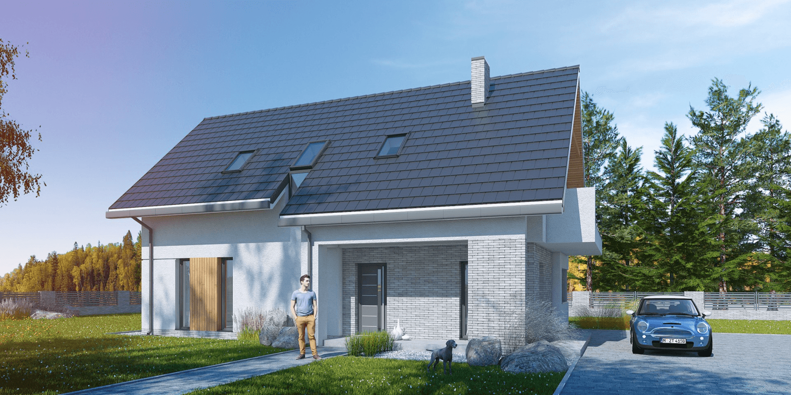 Wizualizacja domu jednorodzinnego Caprinus I