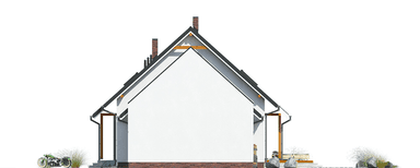 elewacja lewa domu jednorodzinnego Duplicatus II PG1