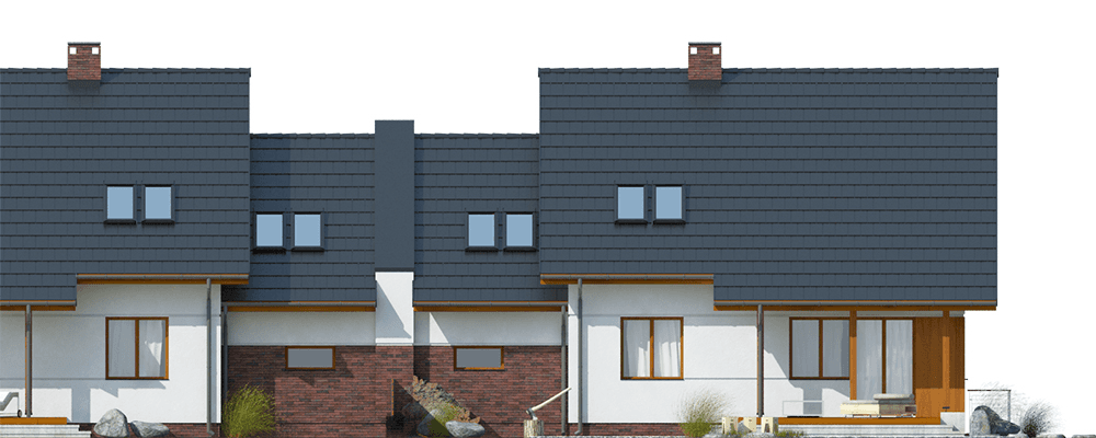 elewacja tylna domu jednorodzinnego Duplicatus II PG1