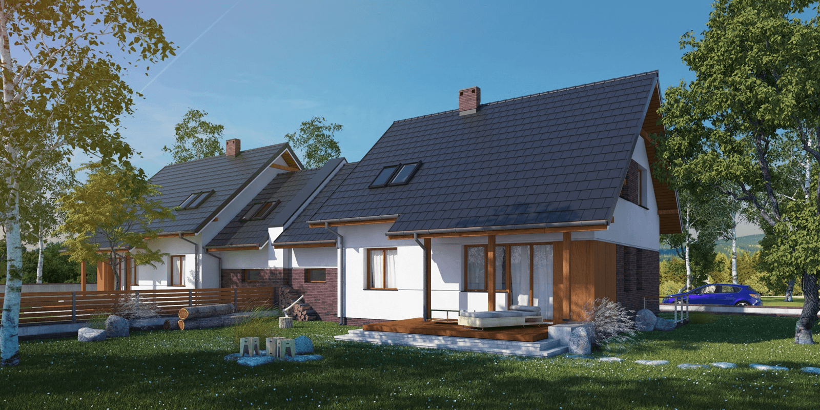 Wizualizacja domu jednorodzinnego Duplicatus II PG1