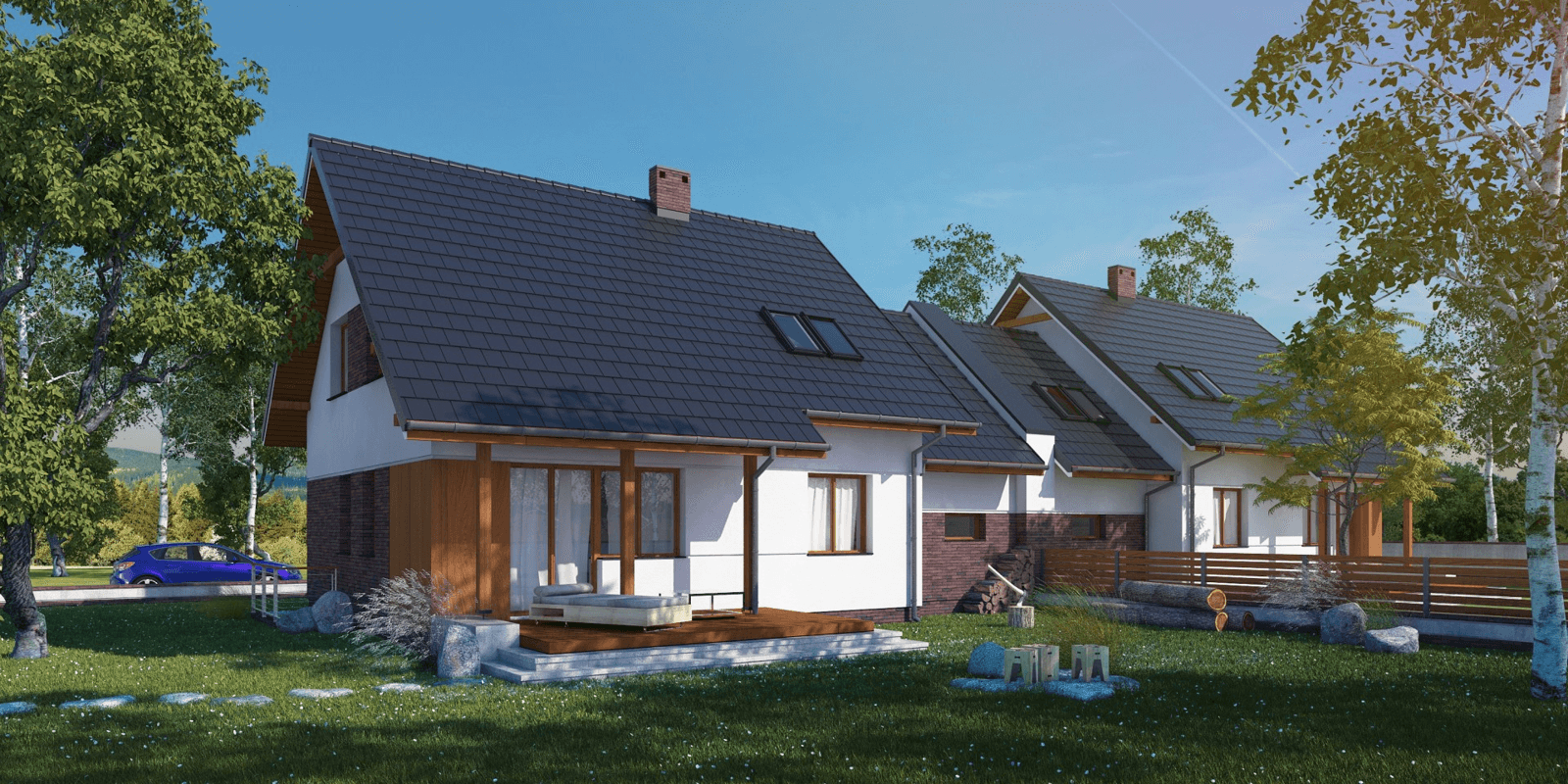 Wizualizacja domu jednorodzinnego Duplicatus II PG1