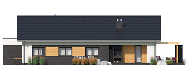 elewacja tylna domu jednorodzinnego Gelidus I PG2