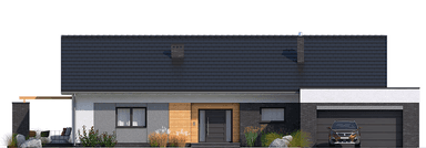 elewacja frontowa domu jednorodzinnego Gelidus I PG2